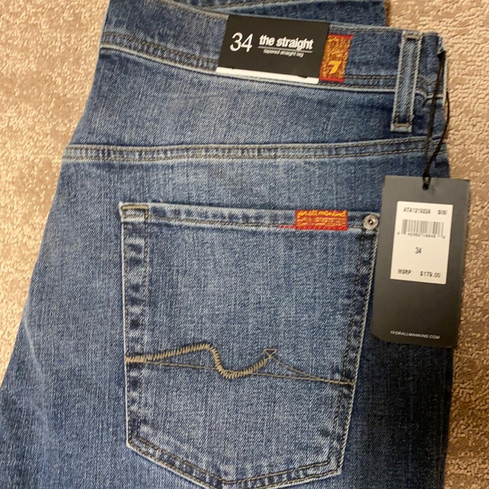 Men’s 7 For All Man Kind Jeans Size 34W 32L